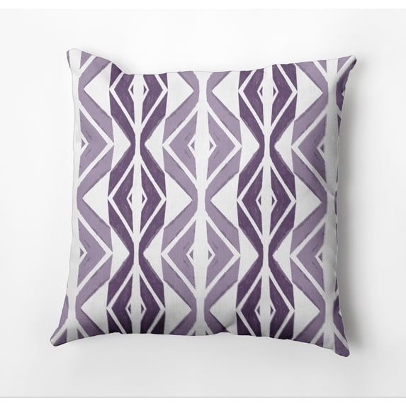 Simply Daisy Diamond Graffiti Decorative Throw Pillow, Purple/White, 20 in x 20 in