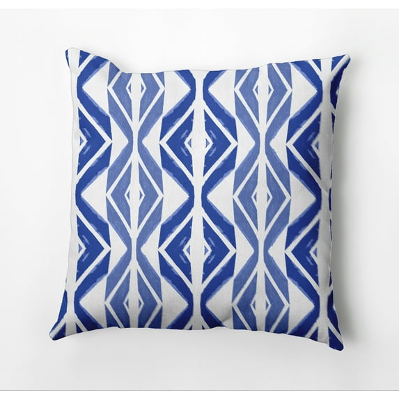 Simply Daisy Diamond Graffiti Outdoor Pillow, Blue, 18 in x 18 in