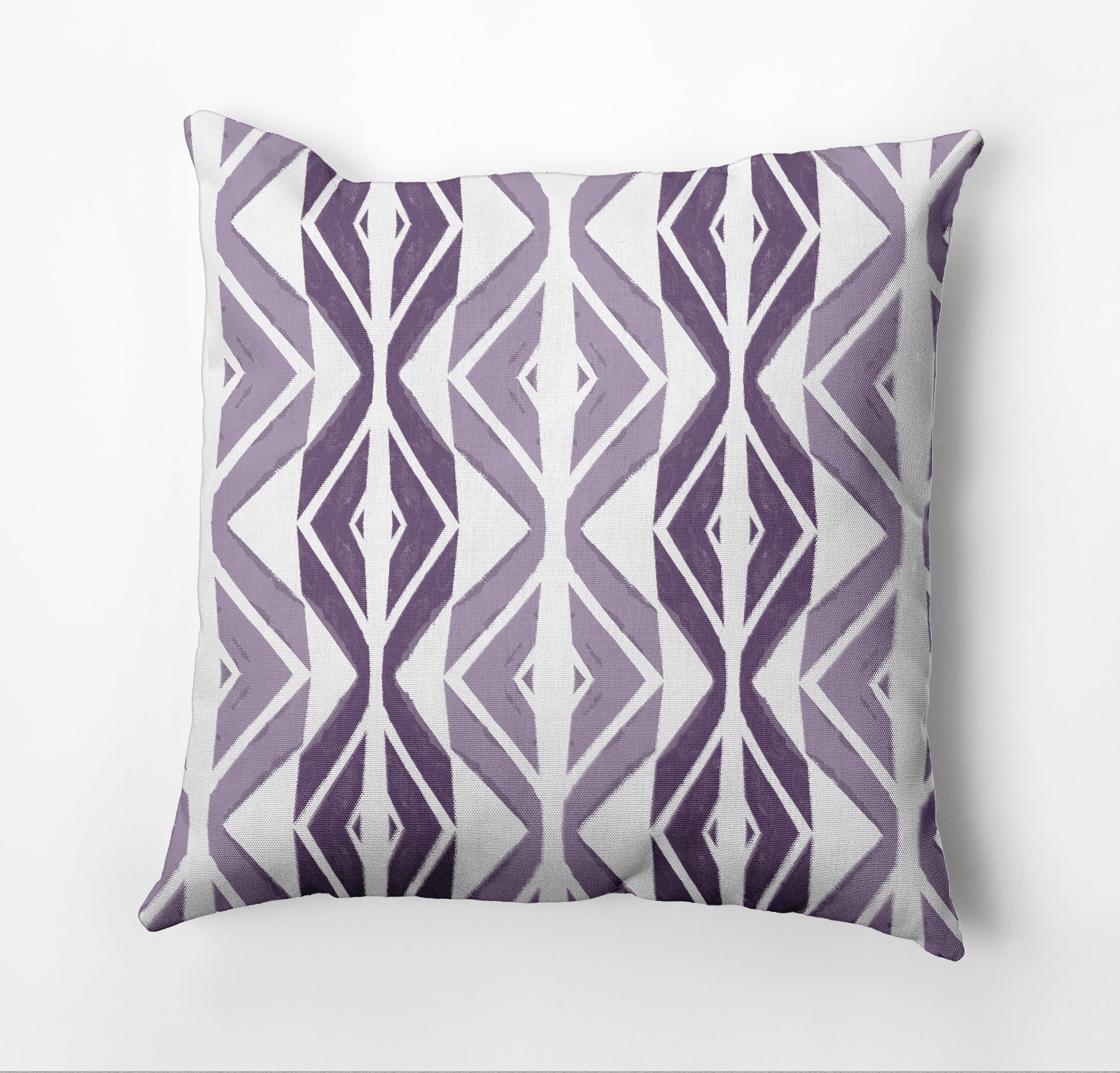 Simply Daisy Diamond Graffiti Outdoor Pillow, Purple/White, 14 in x 20 in