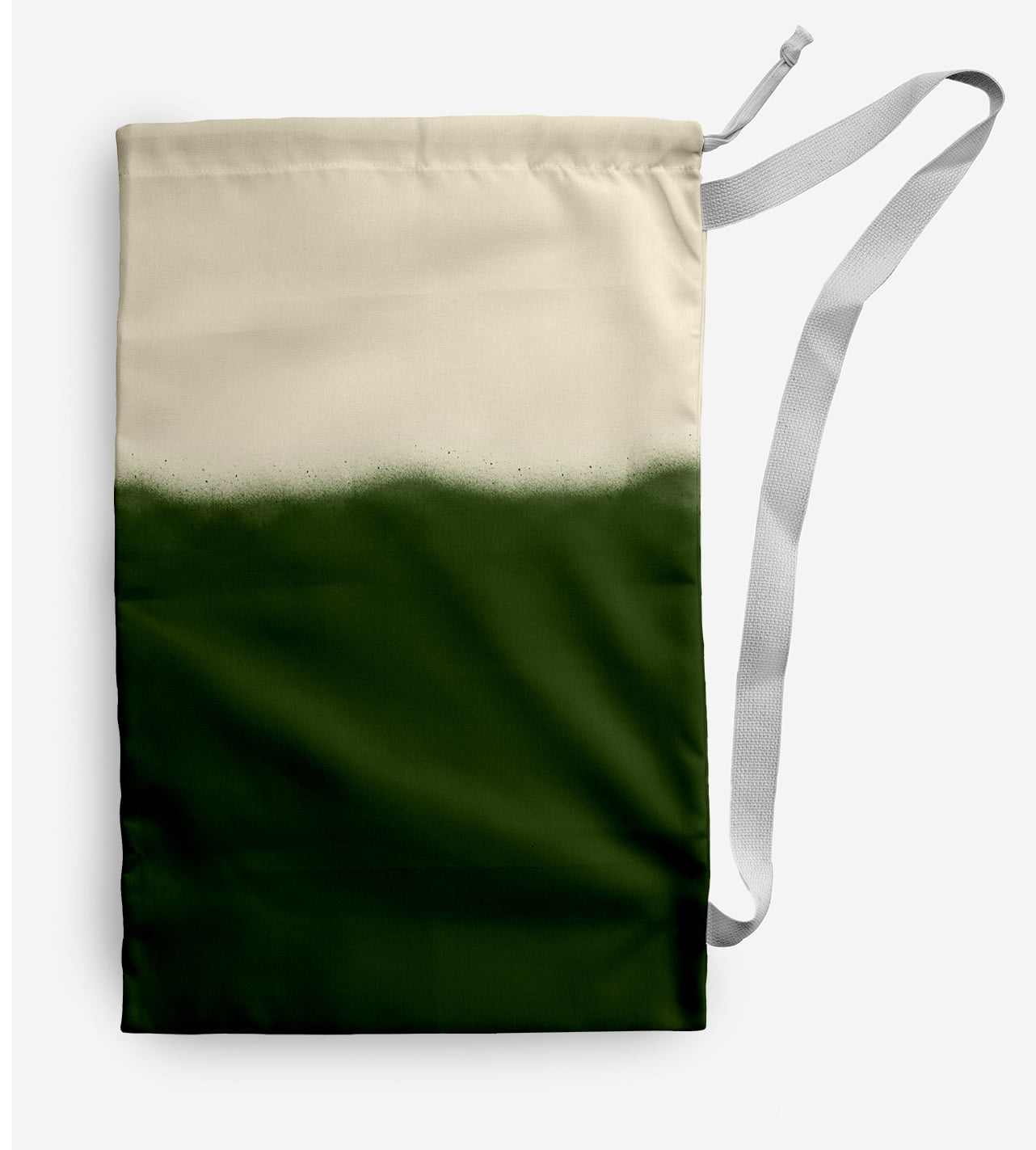 Simply Daisy Dip -Dye 28 x 36 in Dark Green Laundry Bag
