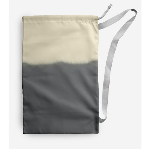 Simply Daisy Dip -Dye 28 x 36 in Grey Laundry Bag