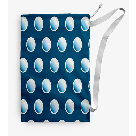 Simply Daisy Dip Dye Dots 18 x 29 inch Blue Laundry Bag