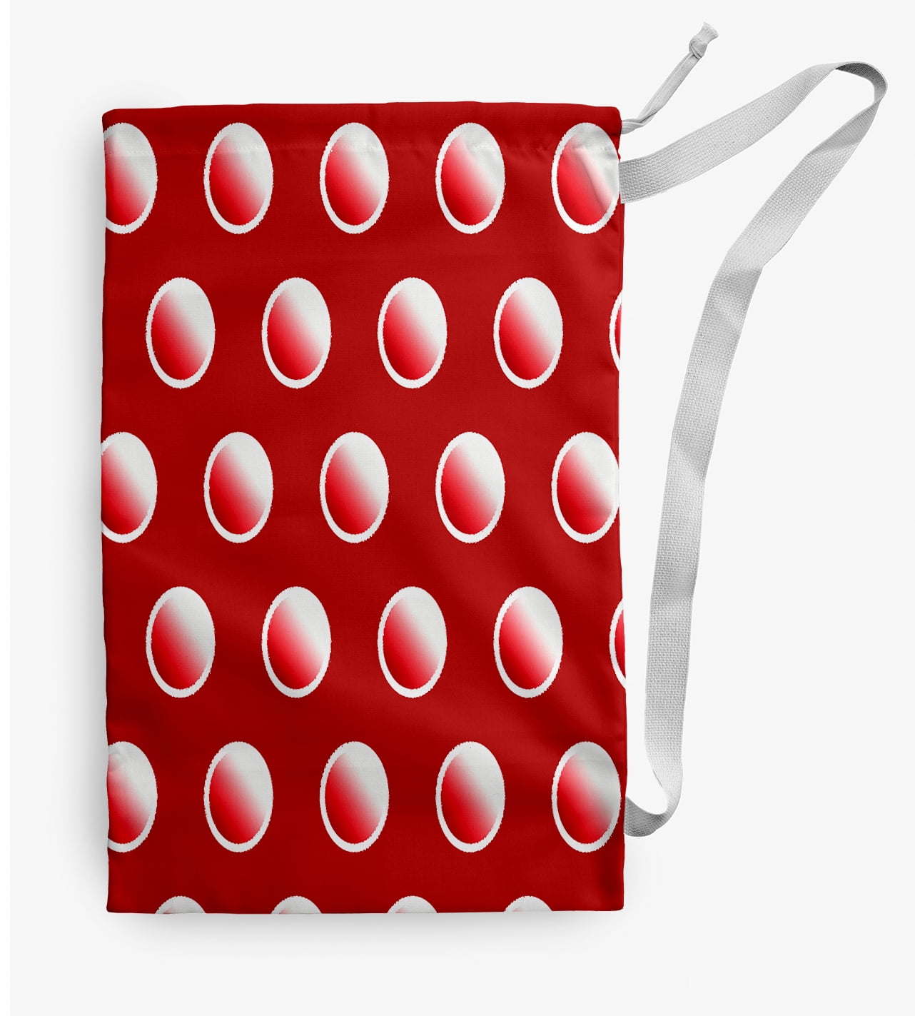 Simply Daisy Dip Dye Dots 18 x 29 inch Red Laundry Bag