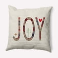 thumbnail image 1 of Simply Daisy Doe Colored Joy Filled Season Christmas Soft Spun Polyester Indoor/Outdoor Throw Pillow, 20" x 20", 1 of 4