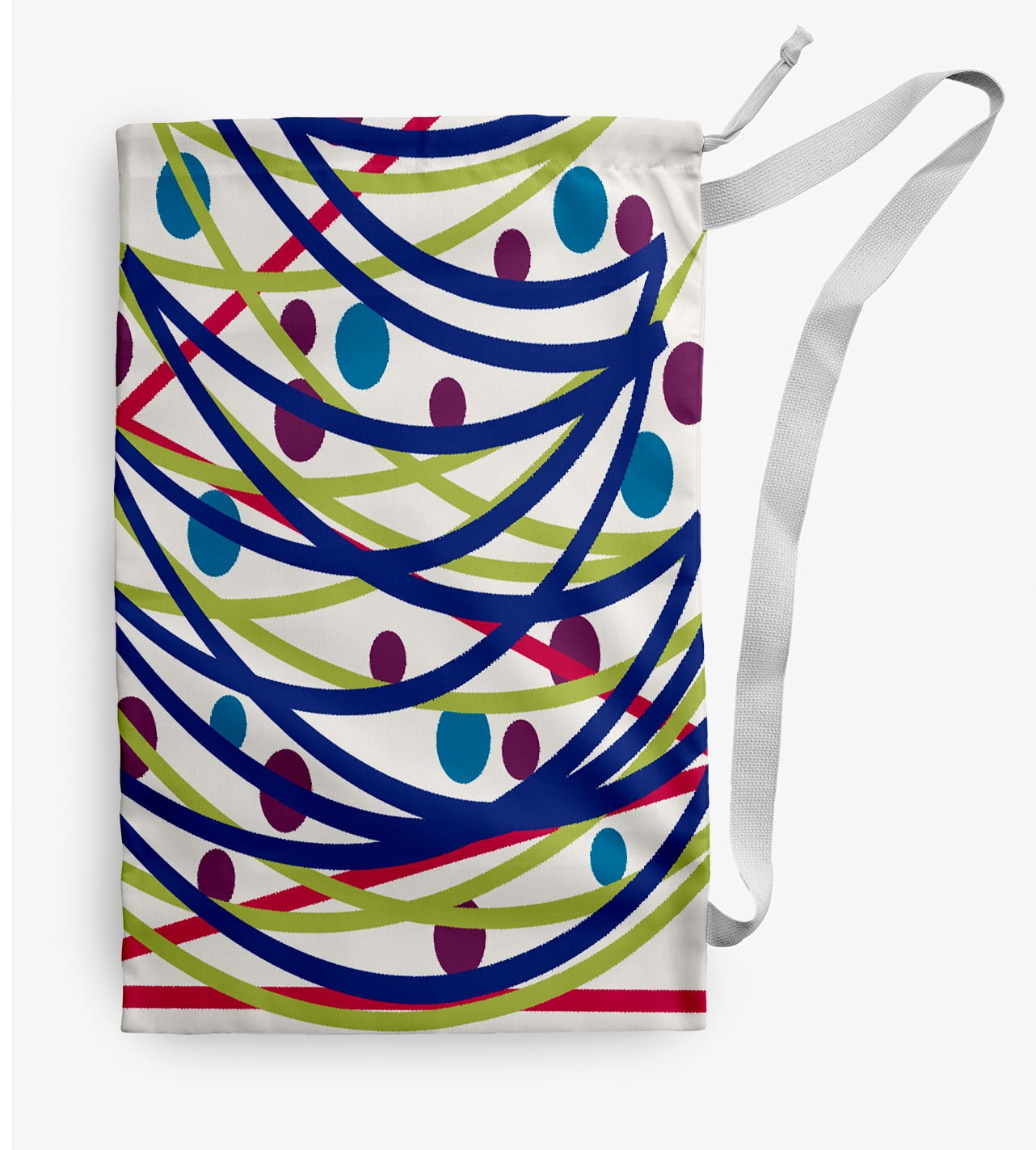 Simply Daisy Doodle Decorations 28 x 36 in Blue Laundry Bag