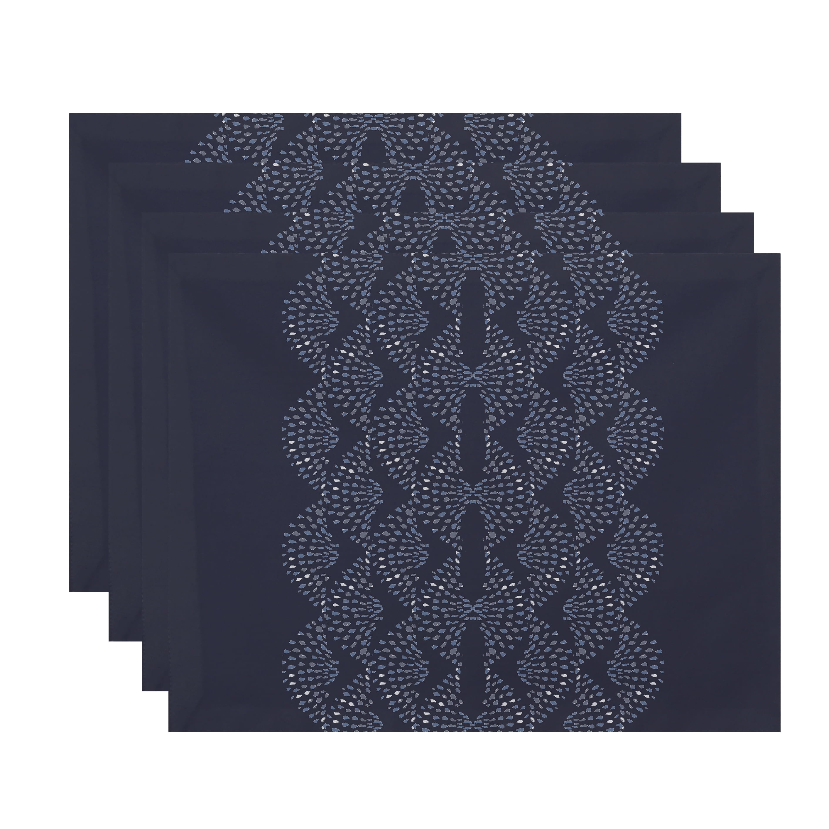 Simply Daisy Dotted Focus 18 x 14 Inch Blue Geometric Print Placemat (Set of 4)