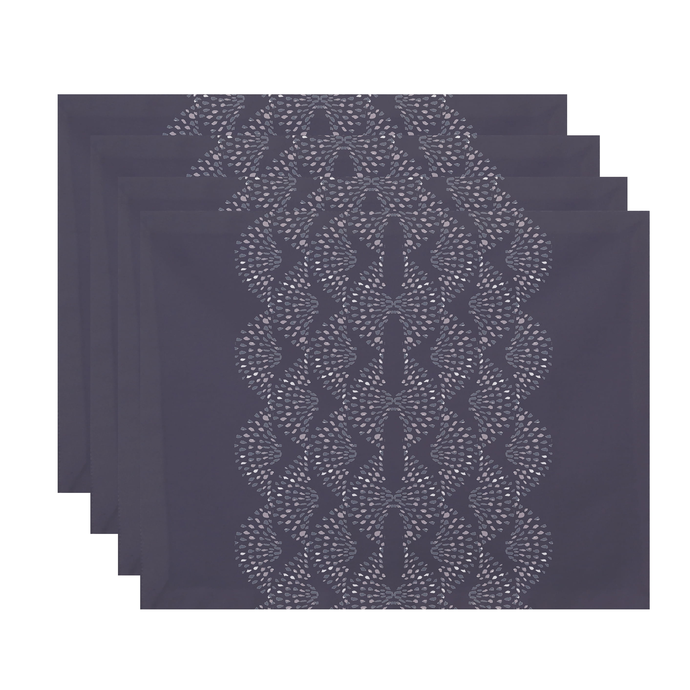 Simply Daisy Dotted Focus 18 x 14 Inch Purple Geometric Print Placemat (Set of 4)