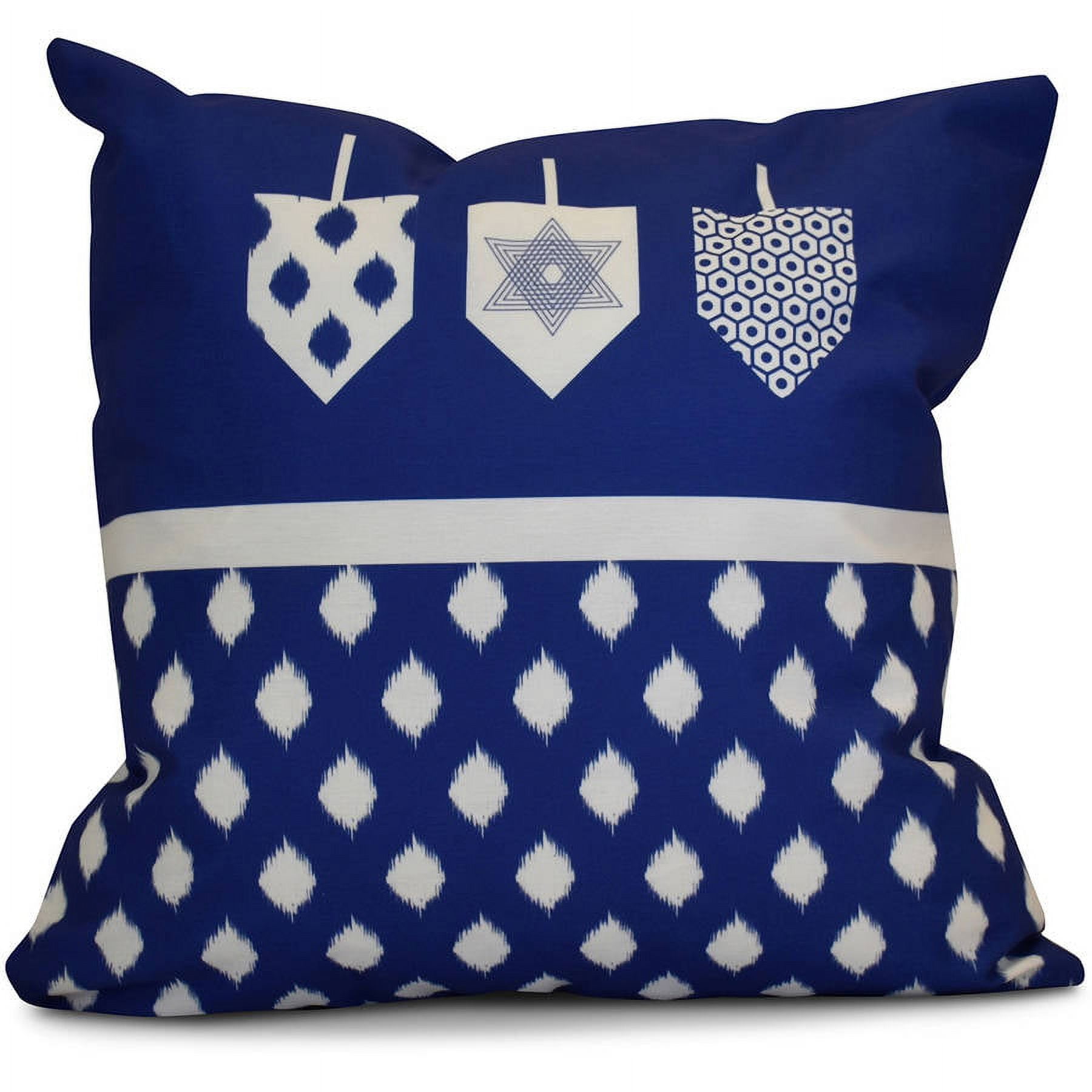 Simply Daisy Dreidels Geometric Print Outdoor Pillow