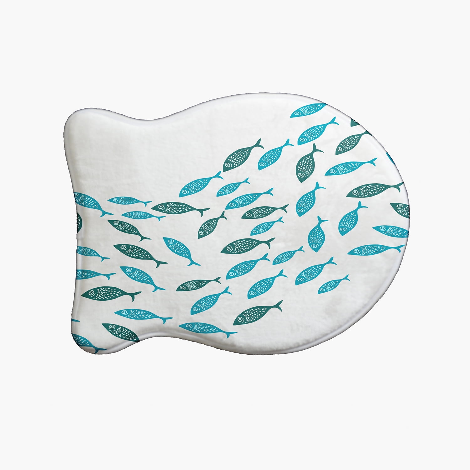 Simply Daisy Escuela Fish Shape Pet Feeding Mat for Cats