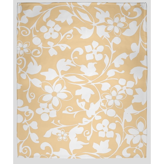 Simply Daisy Evelyn Fleece Throw Blanket, Corn Yellow, Small Throw