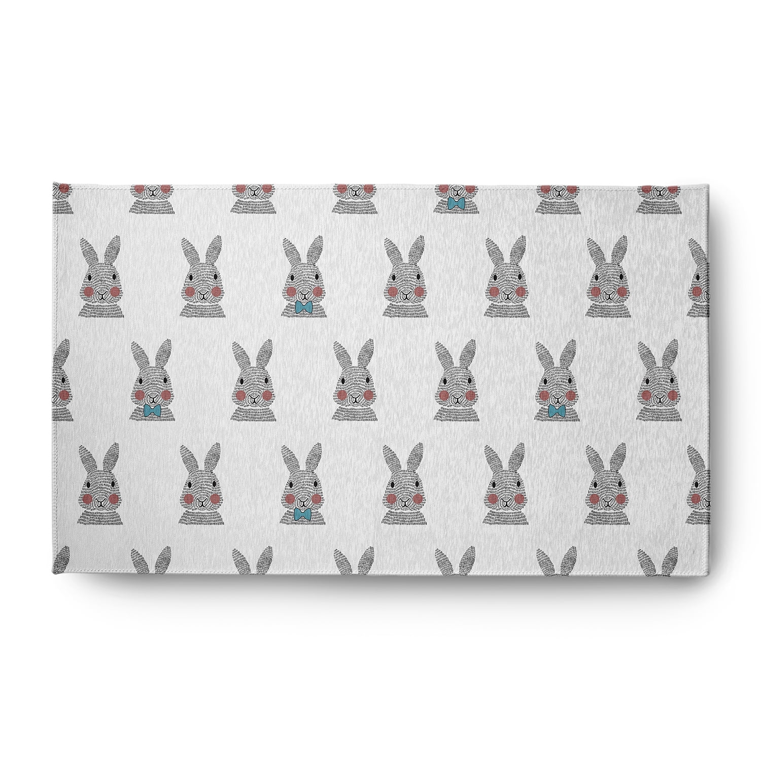 Simply Daisy Explorer Blue Bunny Fluffle Easter Area Rug, 3' x 5'