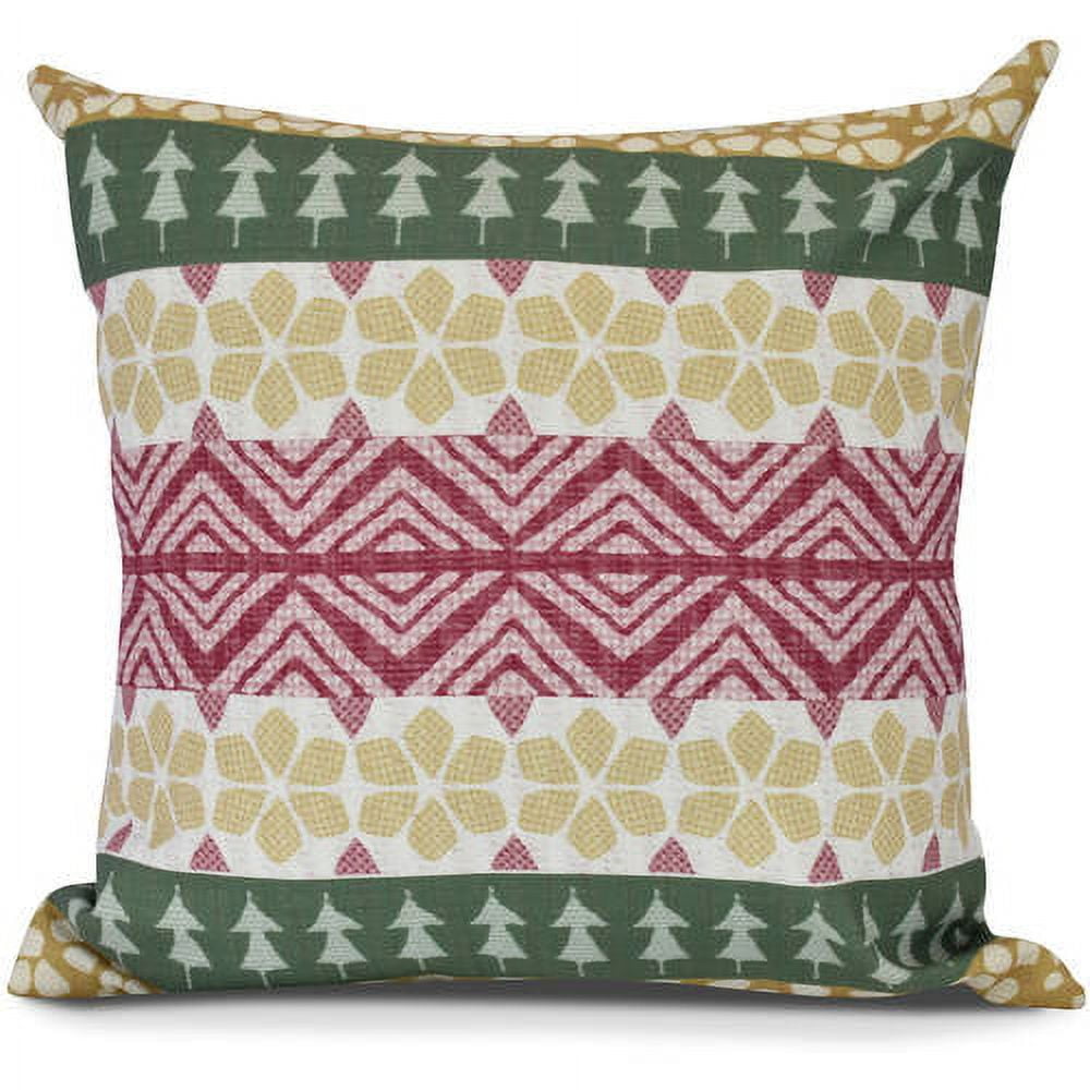 Simply Daisy, FairIsle Geometric Print Outdoor Pillow
