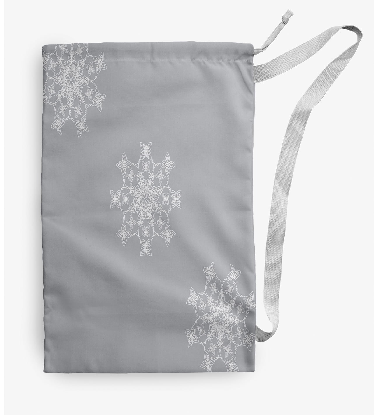 Simply Daisy Falling Snow 18 x 29 in Grey Laundry Bag