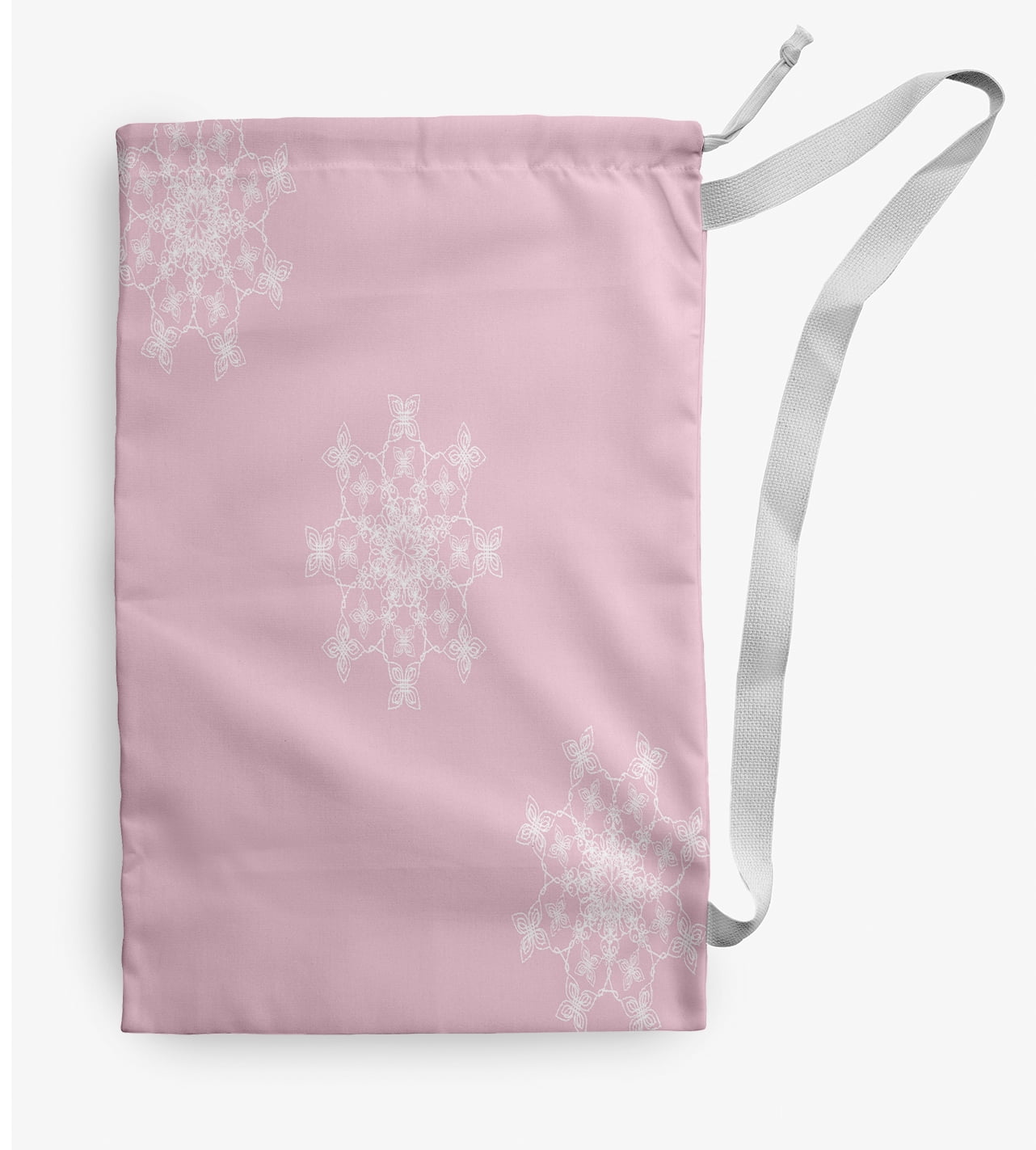 Simply Daisy Falling Snow 28 x 36 in Pink Laundry Bag
