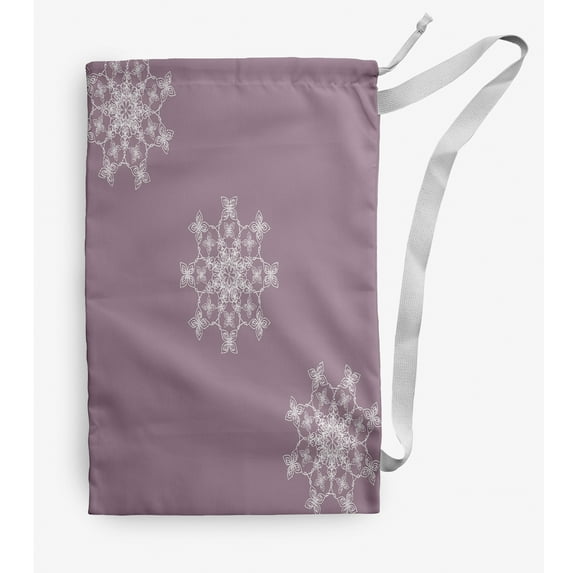 Simply Daisy Falling Snow 28 x 36 in Purple Laundry Bag