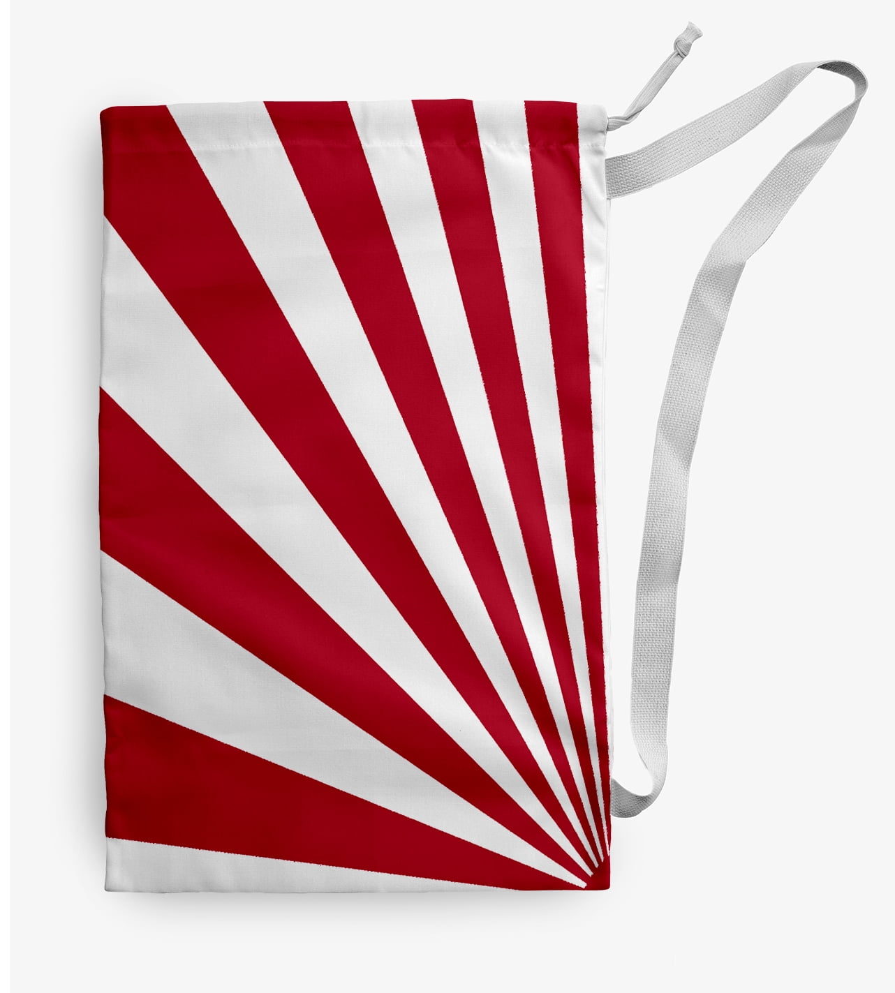 Simply Daisy Fan Stripe 28 x 36 inch Red Laundry Bag