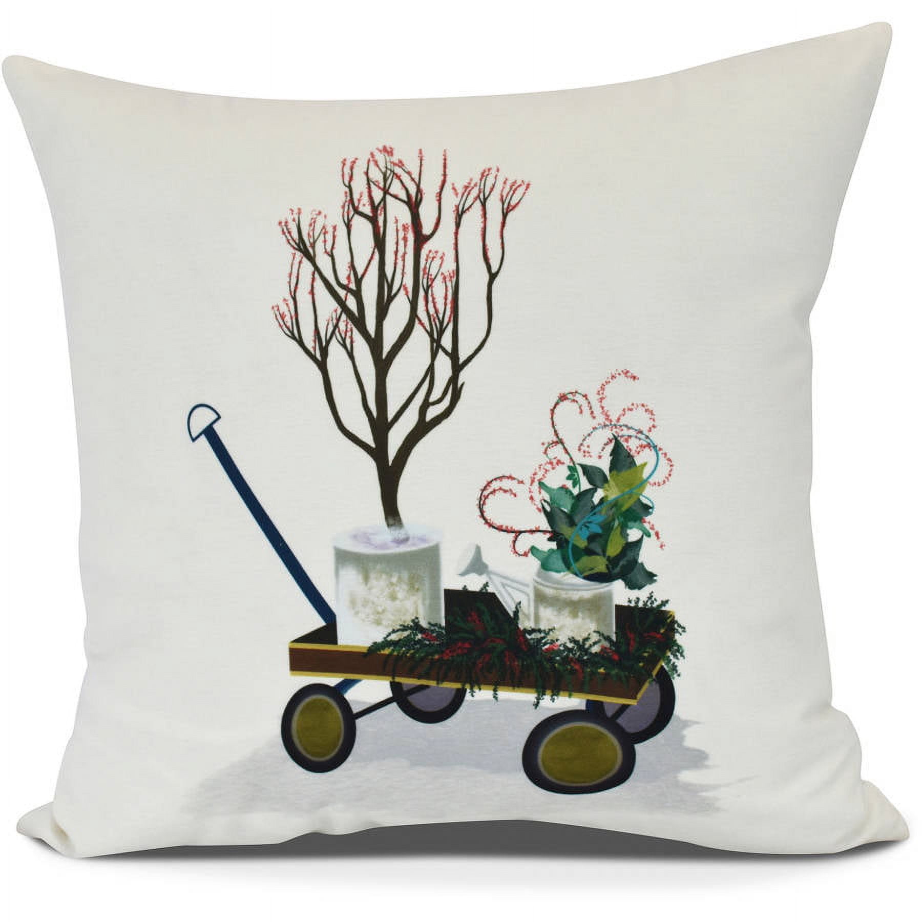 Simply Daisy, Farmhouse Holiday Geometric Print Outdoor Pillow