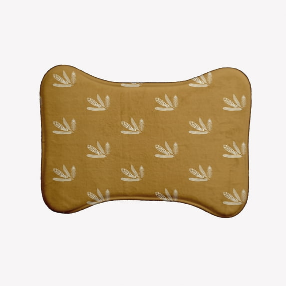 Simply Daisy Feather Pattern Bone Shape Pet Feeding Mat for Dogs