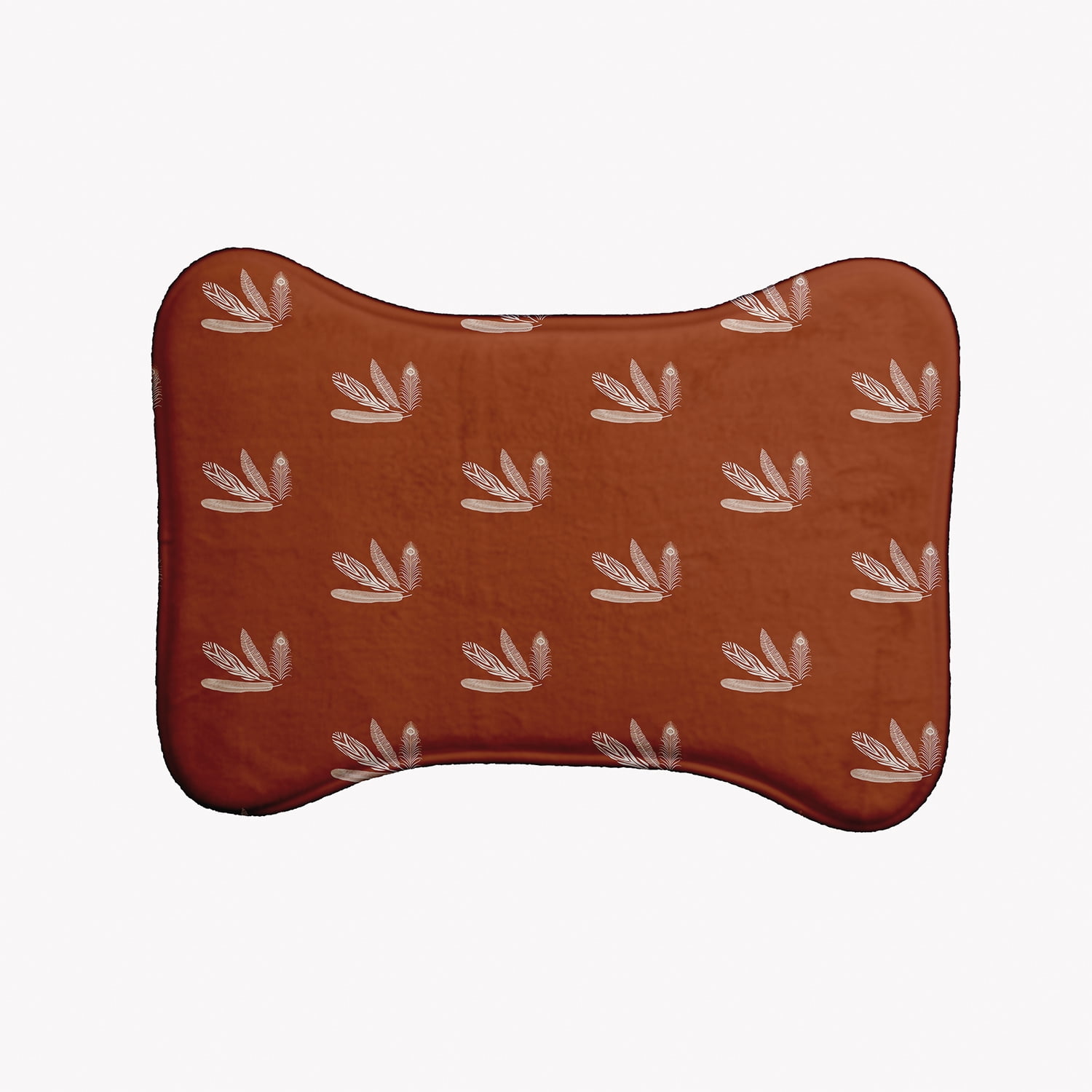 Simply Daisy Feather Pattern Bone Shape Pet Feeding Mat for Dogs