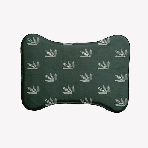 Simply Daisy Feather Pattern Bone Shape Pet Feeding Mat for Dogs