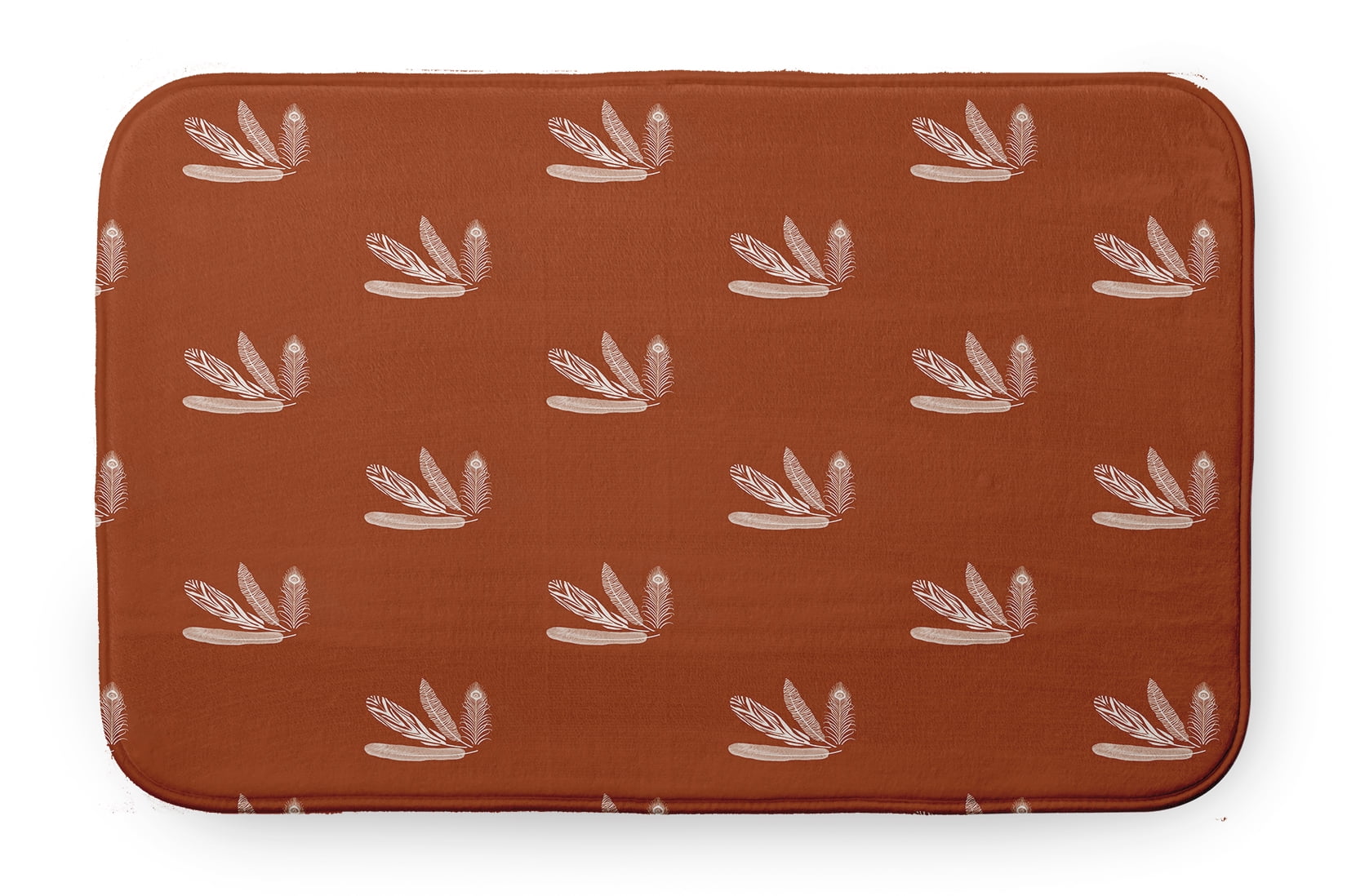 Simply Daisy Feather Pattern Pet Feeding Mat for Dogs and Cats