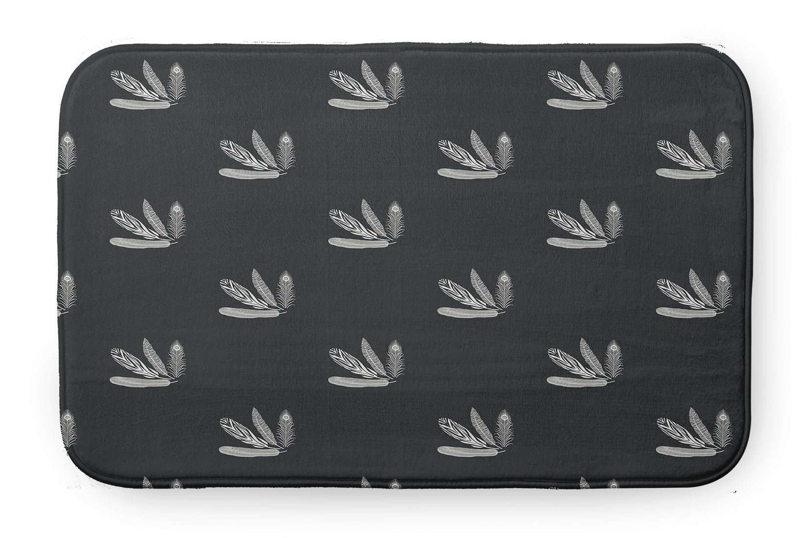 Simply Daisy Feather Pattern Pet Feeding Mat for Dogs and Cats