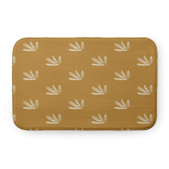 Simply Daisy Feather Pattern Pet Feeding Mat for Dogs and Cats