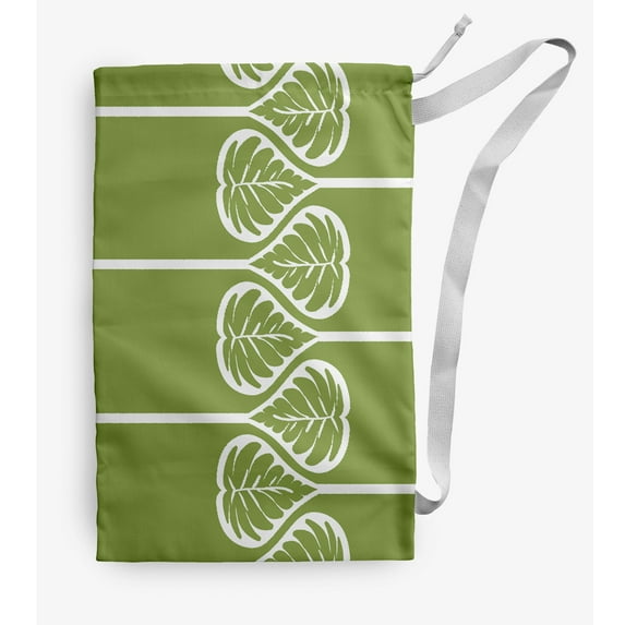 Simply Daisy Fern 28 x 36 in Green Laundry Bag