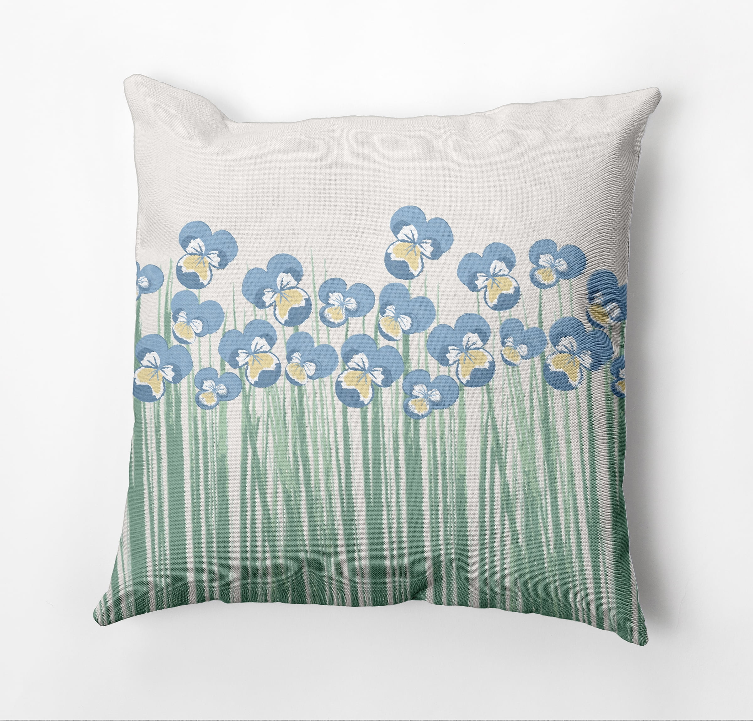 Simply Daisy Field of Pansies Decorative Throw Pillow