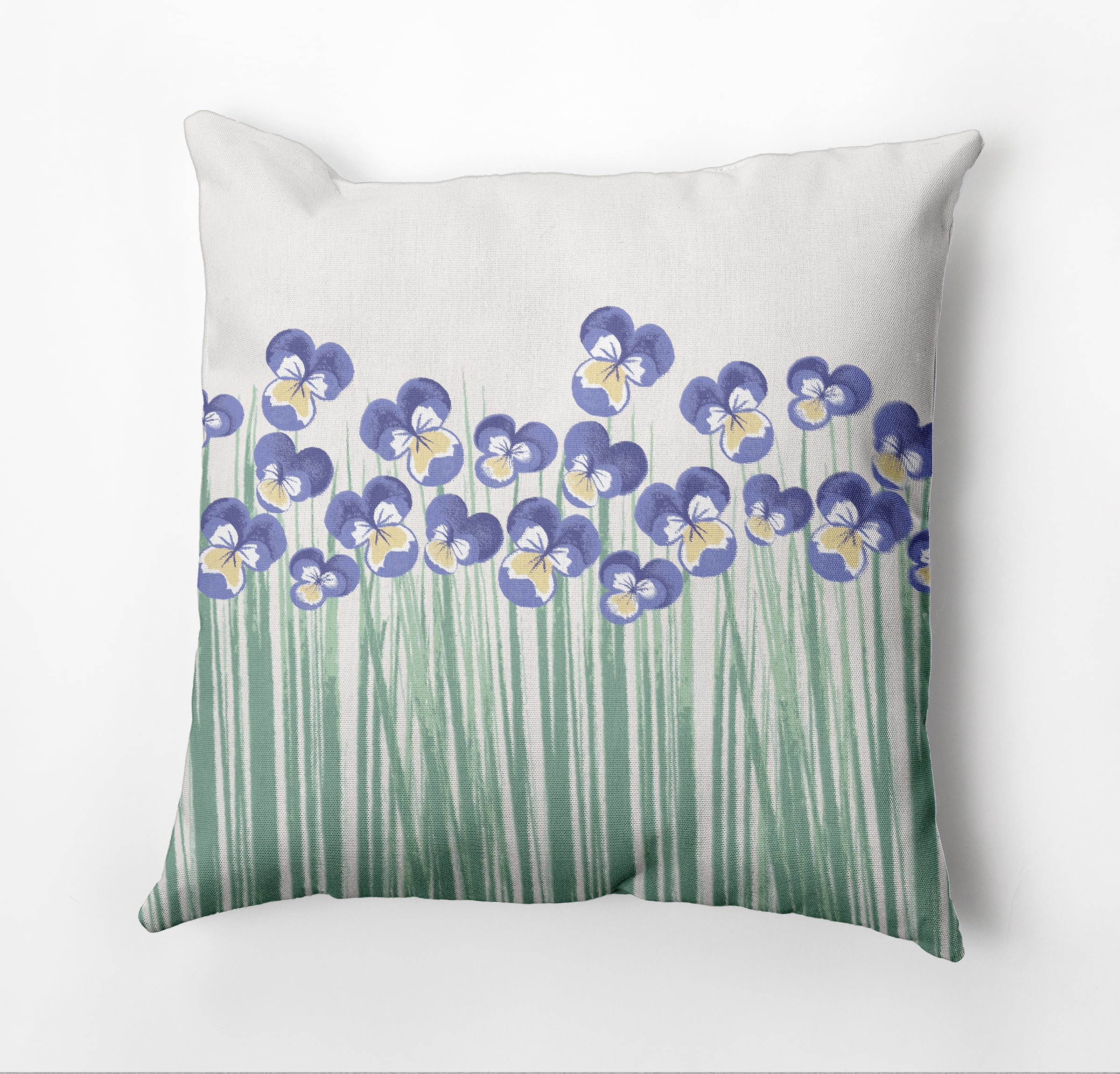 Simply Daisy Field of Pansies Decorative Throw Pillow