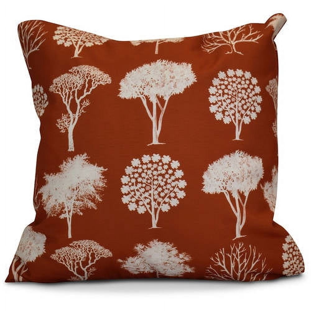 Simply Daisy Field of Trees Floral Print Outdoor Pillow