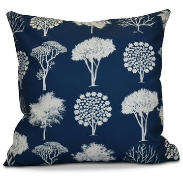 Simply Daisy Field of Trees Floral Print Outdoor Pillow