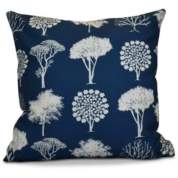 Simply Daisy Field of Trees Floral Print Outdoor Pillow