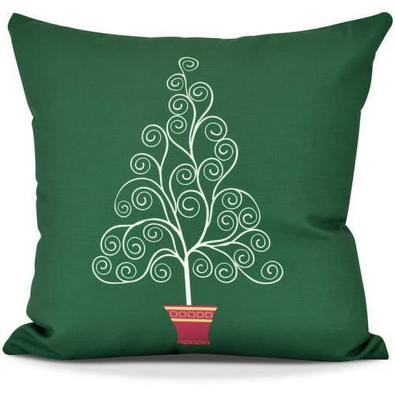 Simply Daisy, Filigree Tree, Geometric Print Outdoor Pillow