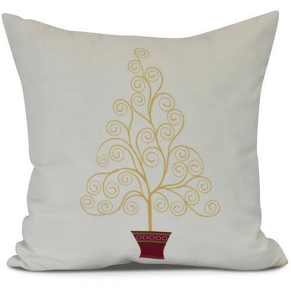 Simply Daisy, Filigree Tree, Geometric Print Outdoor Pillow