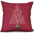 thumbnail image 1 of Simply Daisy, Filigree Tree, Geometric Print Outdoor Pillow, 1 of 2