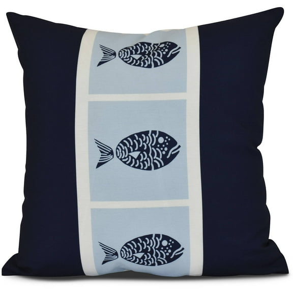 Simply Daisy, Fish Chips, Animal Print Pillow