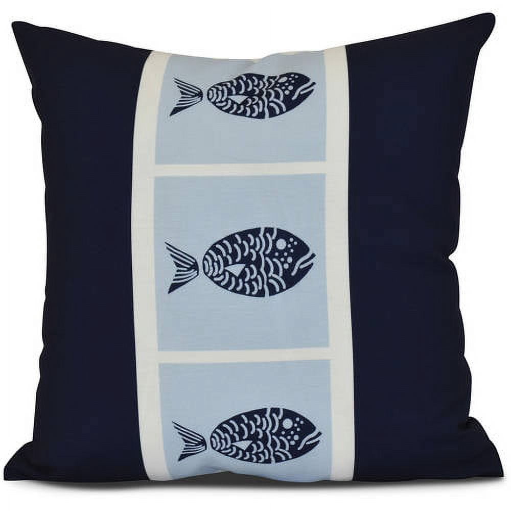 Simply Daisy, Fish Chips, Animal Print Pillow