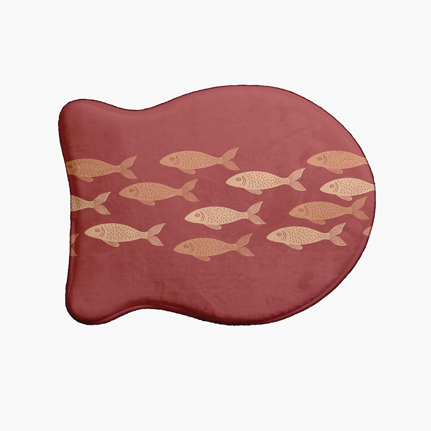Simply Daisy Fish Line Fish Shape Pet Feeding Mat for Cats