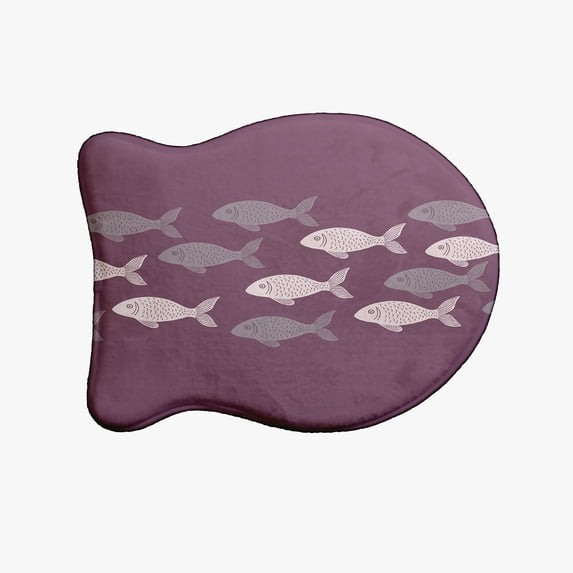 Simply Daisy Fish Line Fish Shape Pet Feeding Mat for Cats