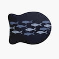 thumbnail image 1 of Simply Daisy Fish Line Fish Shape Pet Feeding Mat for Cats, 1 of 3