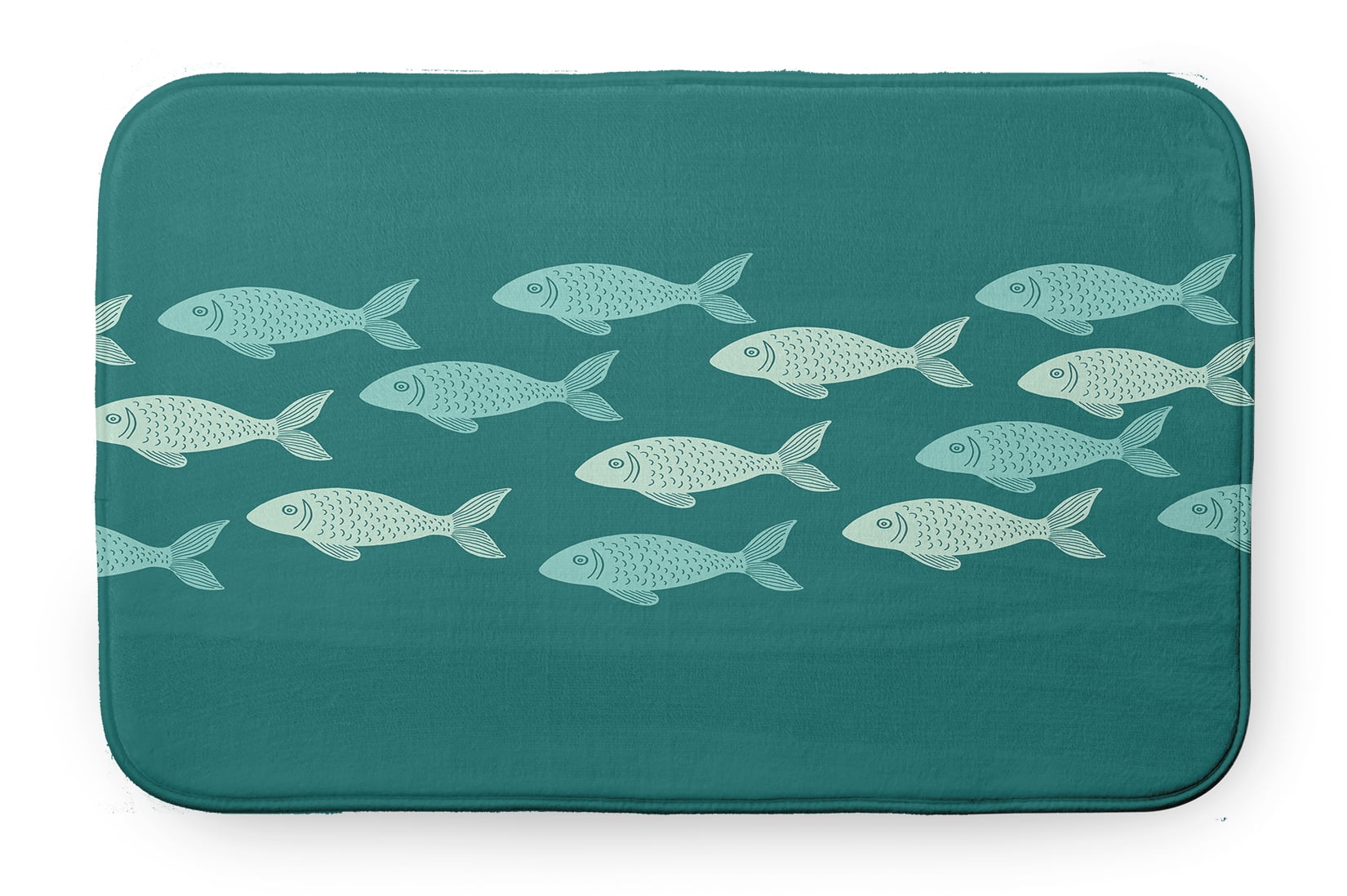 Simply Daisy Fish Line Pet Feeding Mat for Dogs and Cats