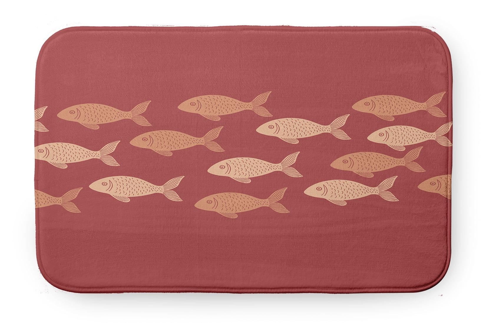 Simply Daisy Fish Line Pet Feeding Mat for Dogs and Cats
