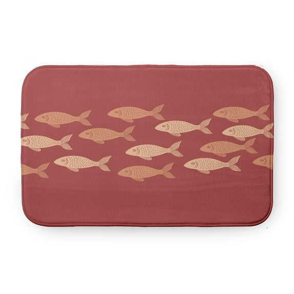 Simply Daisy Fish Line Pet Feeding Mat for Dogs and Cats