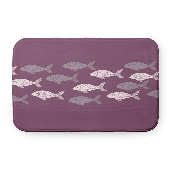 Simply Daisy Fish Line Pet Feeding Mat for Dogs and Cats