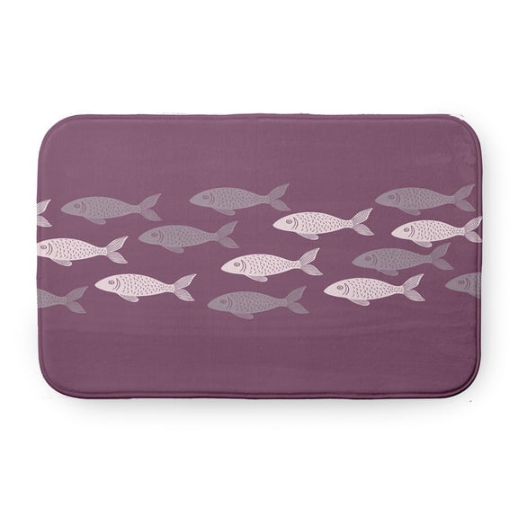 Simply Daisy Fish Line Pet Feeding Mat for Dogs and Cats