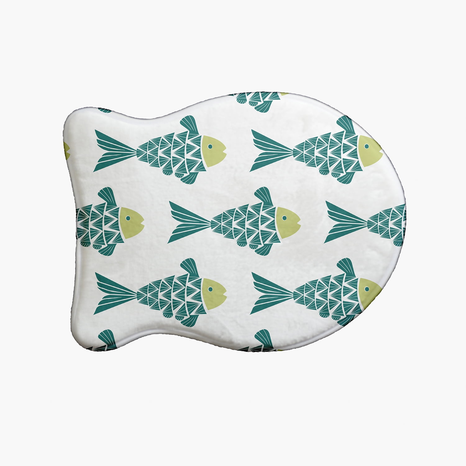 Simply Daisy Fish Tales Fish Shape Pet Feeding Mat for Cats