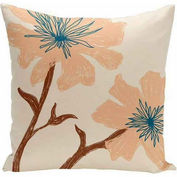 Simply Daisy Floral Print Decorative Pillow, 16" x 16"