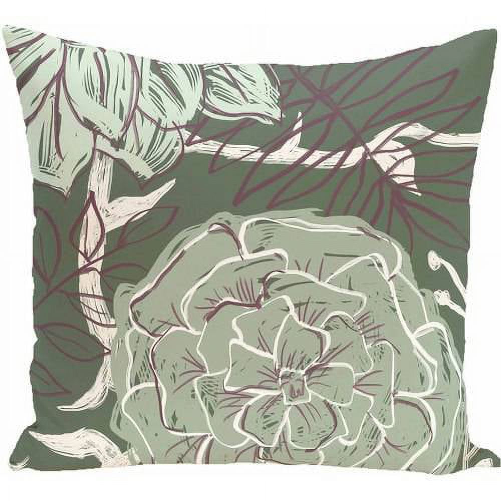 Simply Daisy Floral Print Decorative Pillow, 16" x 16"