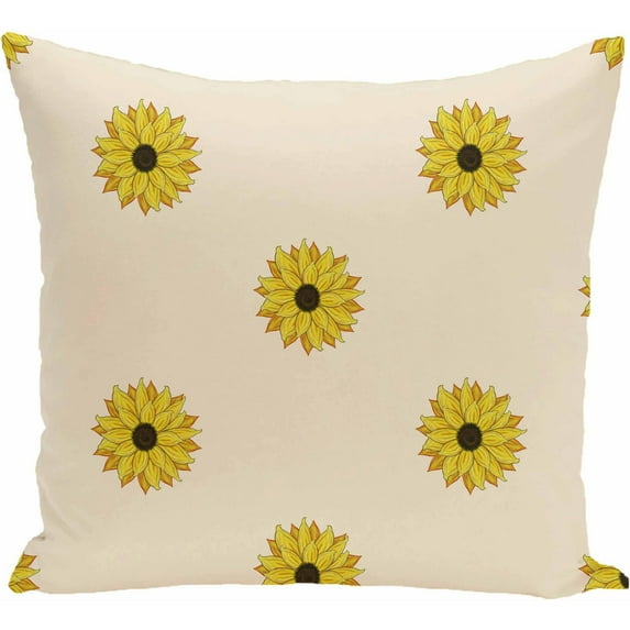 Simply Daisy Floral Print Decorative Pillow, 16" x 16"